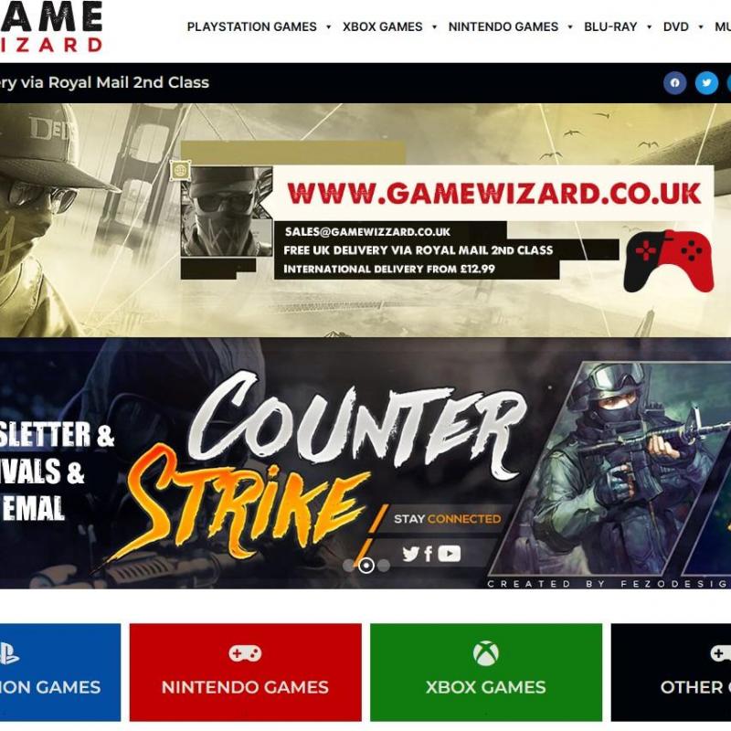 PREMIUM DOMAIN FOR SALE www.gamewizard.co.uk OFFERS OVER £50,000 THIS WEBSITE WAS DESIGNED JUST LIKE game.co.uk click the link below to view  site