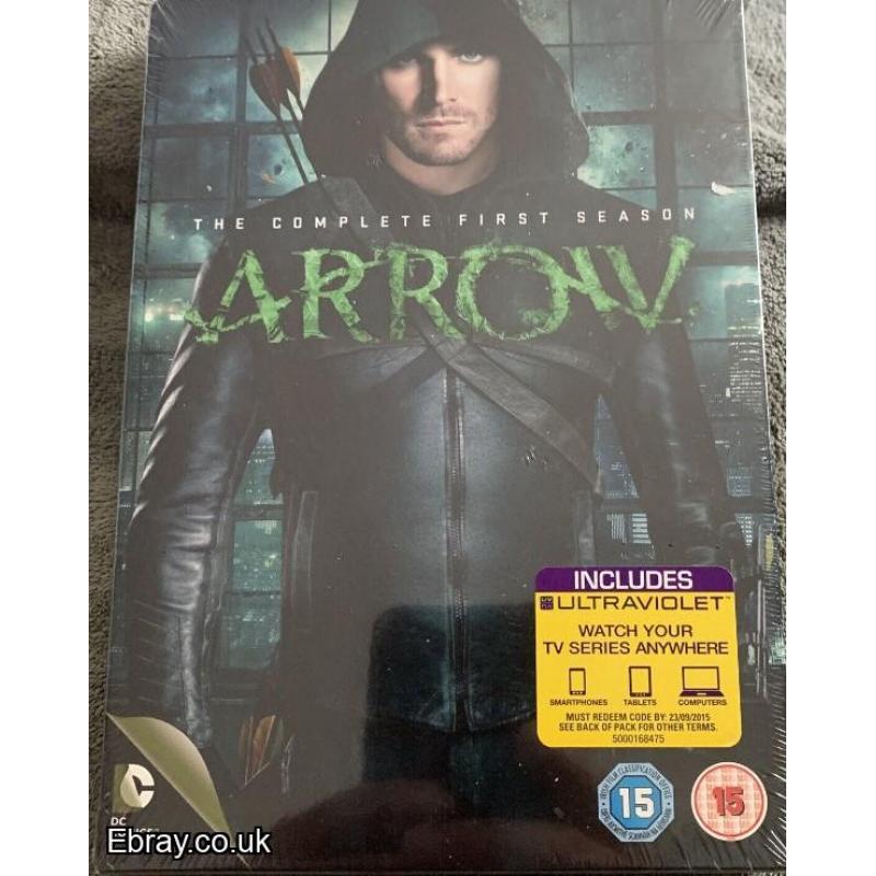 ARROW THE COMPLETE FIRST SEASON DVD BOXSET BRAND NEW SEALED FREE UK DELIVERY LQQK NOW!