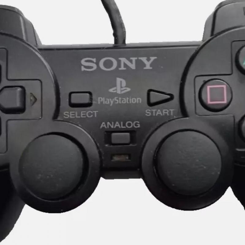 2x Official Genuine Sony PS2 Wired Playstation DualShock 2 Controller Black LQQK