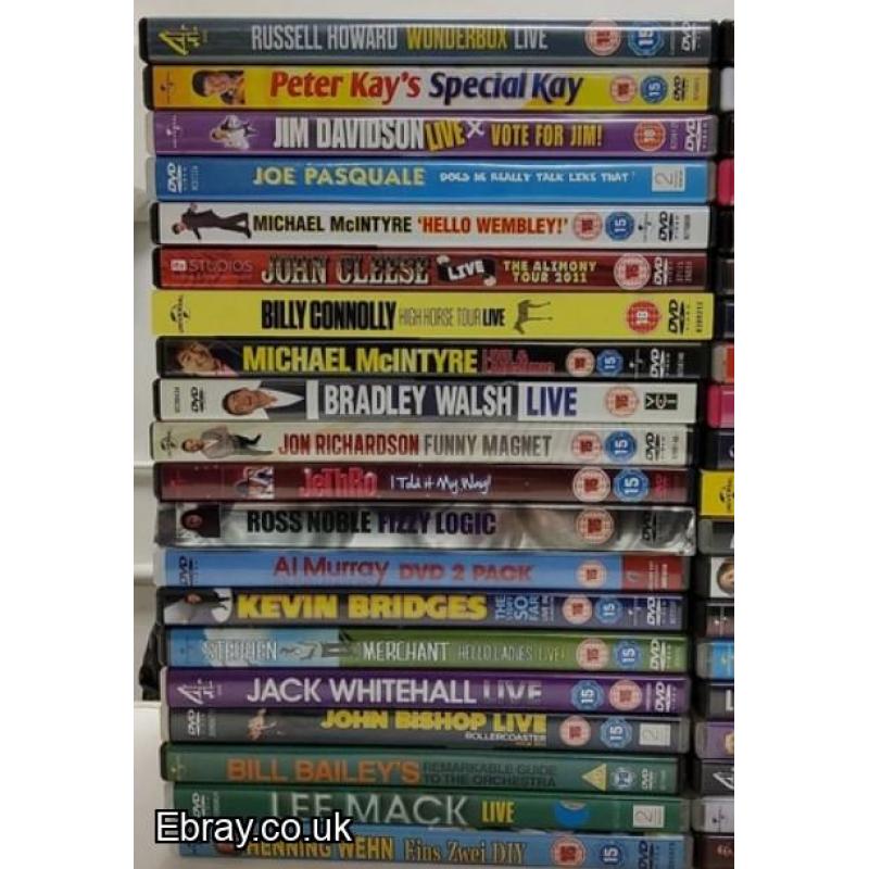 101 x Stand Up Comedy DVD Joblot - Peter Kay Russel Howard Ricky Gervais post to uk only