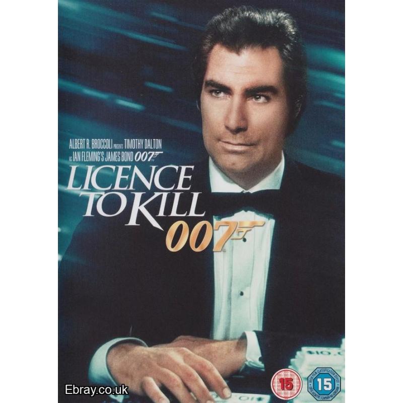 5X JAMES BOND 007 FILMS DVD BUNDLE  SEAN CONNERY , TIMOTHY DALTON ,PIERCE BROSNAN,ONLY £4.99 EACH BRAND NEW SEALED  FAST  UK POST