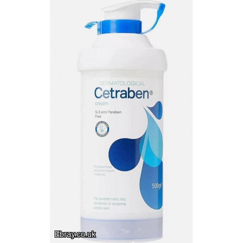Cetraben Emollient Cream Relieves Dry Skin Eczema 500g Pack Of 3 Brand New
