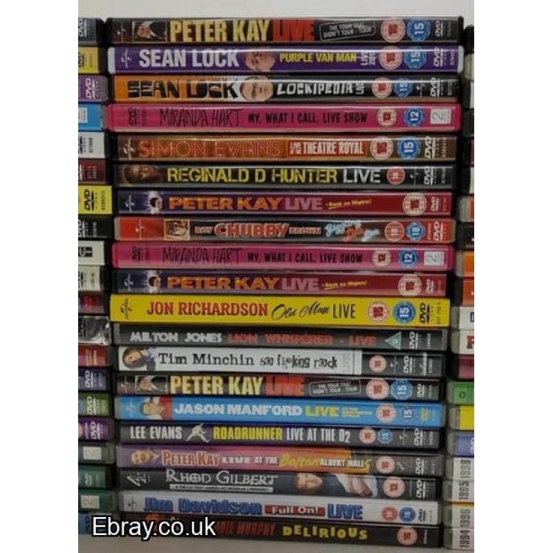 101 x Stand Up Comedy DVD Joblot - Peter Kay Russel Howard Ricky Gervais post to uk only