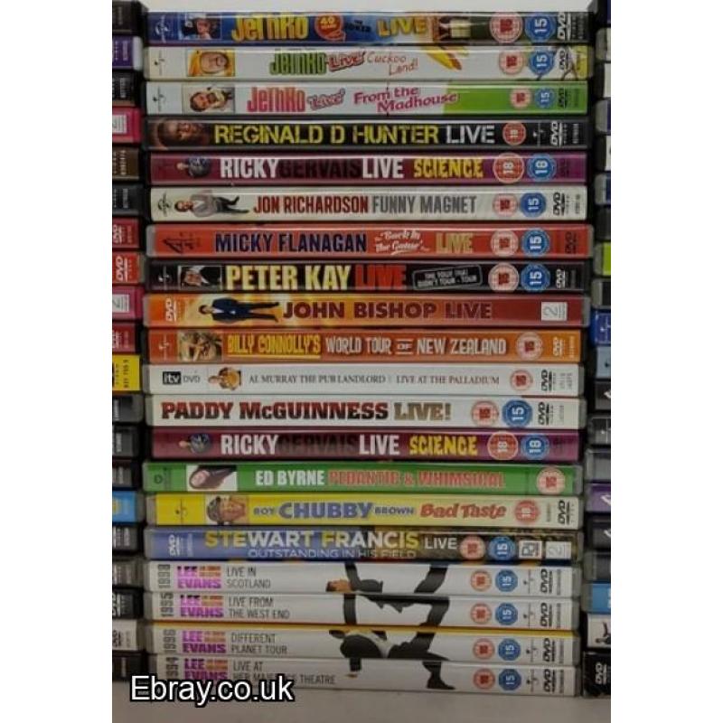 101 x Stand Up Comedy DVD Joblot - Peter Kay Russel Howard Ricky Gervais post to uk only