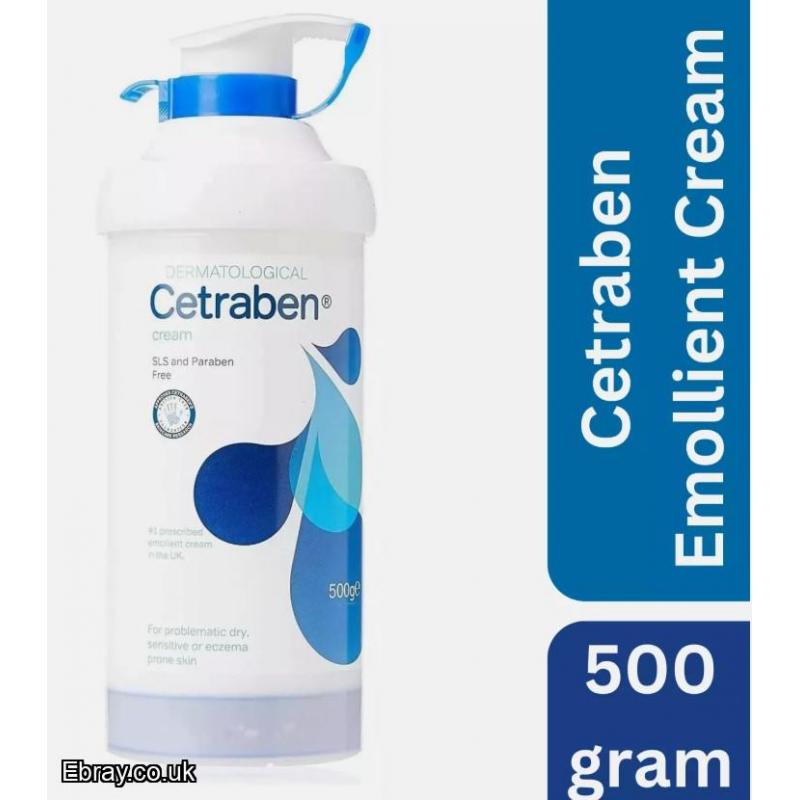 Cetraben Emollient Cream Relieves Dry Skin Eczema 500g Pack Of 3 Brand New
