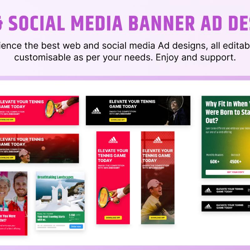 Facebook, Ebay, Twitter, Youtube, Website Social Media Banner Design