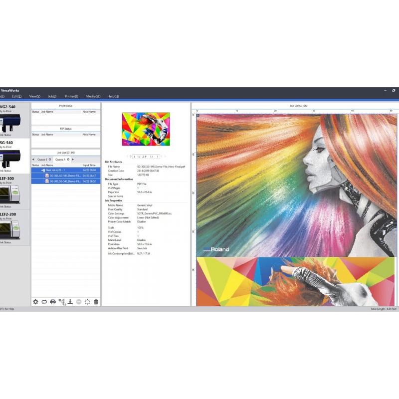 Roland DG Versaworks 6.8.0 - Lifetime upgrade - Sign Print and Cut Software - Intelligent Print Engine