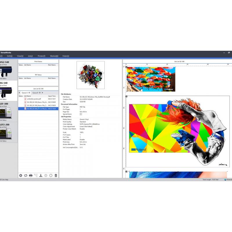 Roland DG Versaworks 6.8.0 - Lifetime upgrade - Sign Print and Cut Software - Intelligent Print Engine