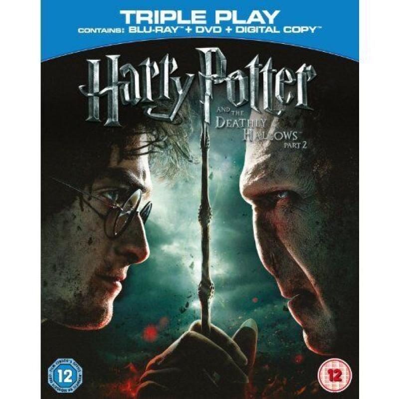 HARRY POTTER AND THE DEADLY HALLOWS PART 2 TRIPLE PLAY BLURAY  FREE UK DELIVERY  BLURAY