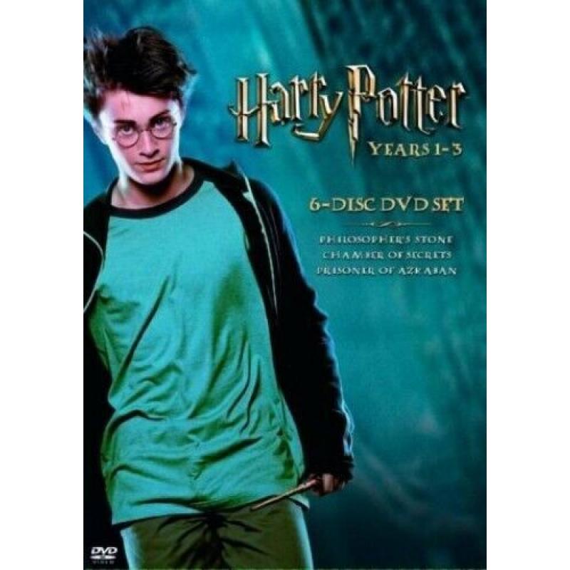 HARRY POTTER YEARS 1-3 6 DISC  DVD  PHILOSOPHERS STONE CHAMBER OF SECRETS PRISONER OF AZKARAN BOXSET BRAND NEW SEALED ONLY £2.99 + £3.49 POST CHEAPEST HARRY POTTER BOXSET ON THE INTERNET