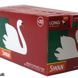 Swan Long Extra Slim Filter Tips 20 PACK - 1600 tips XTRA FILTRATION 50% LONGER FREE UK POST