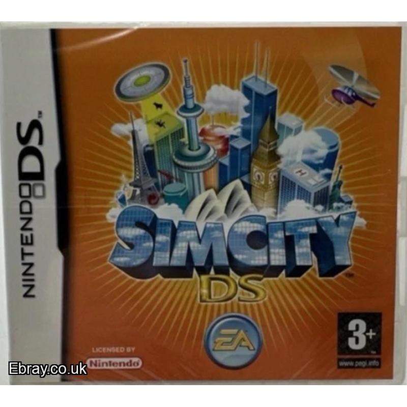 NINTENDO DS GAME SIMCITY NEW FACTORY SEALED VERY VERY RARE GAME FOR CONDITION COLLECTORS